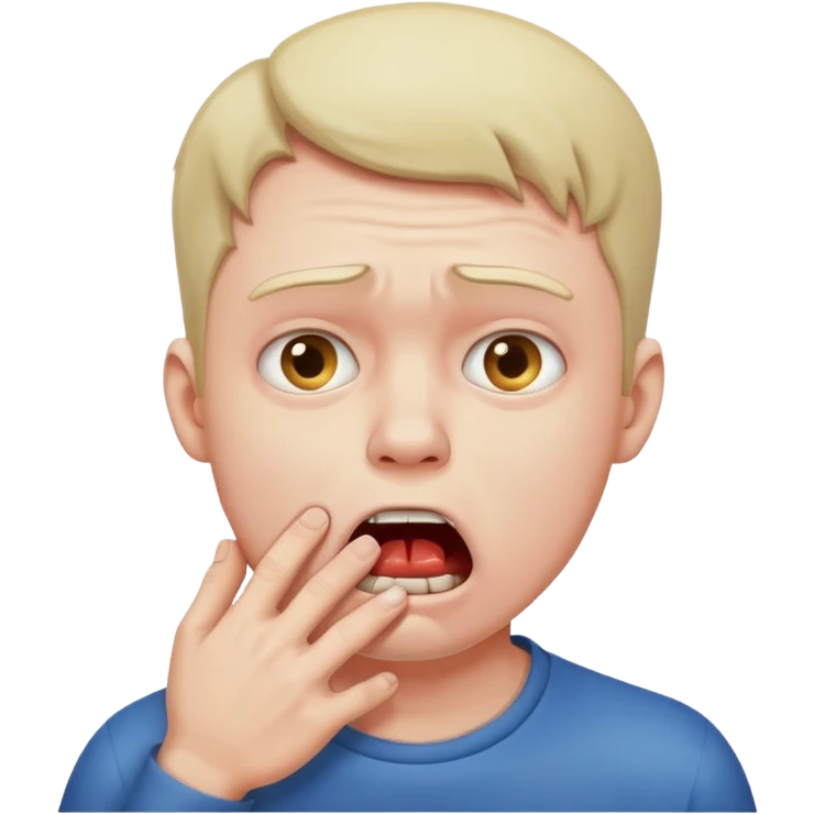 a man choking himself  emoji