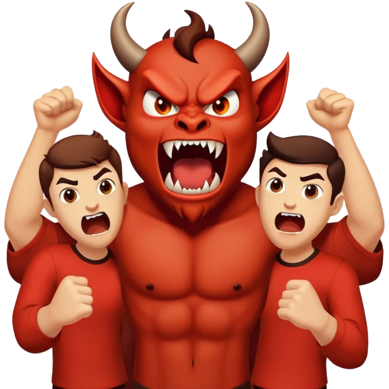 People getting yelled at by a Taz devil emoji