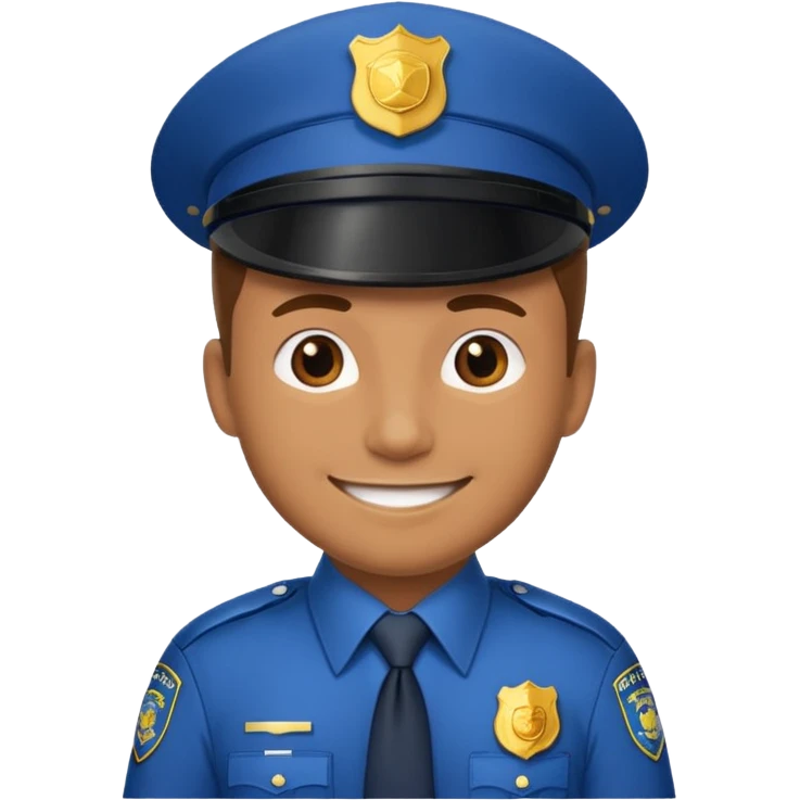 police with tie emoji