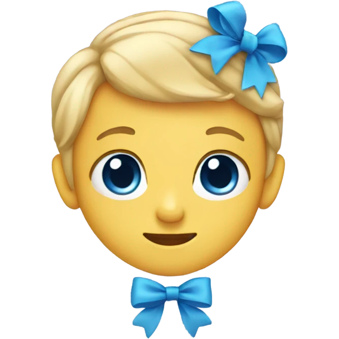 cute blue bow emoji