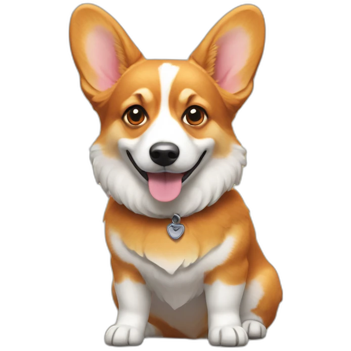 Full Orange head corgi East european village dog emoji