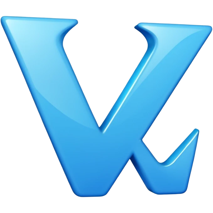 Cute v letter emoji