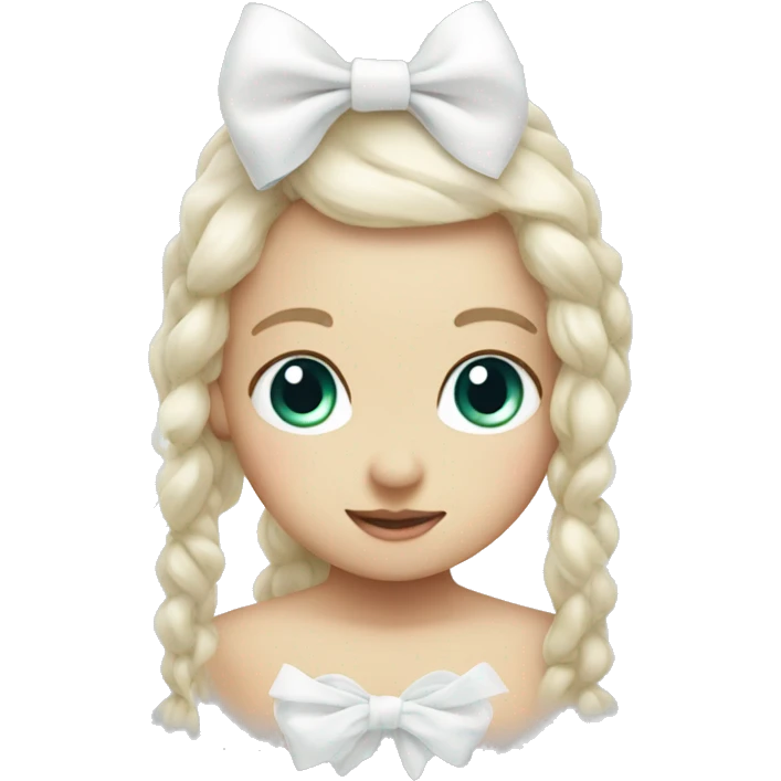 A cute white bow emoji