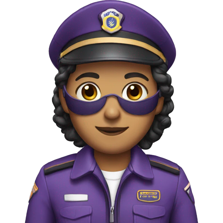 pilot wearing purpure uniform emoji