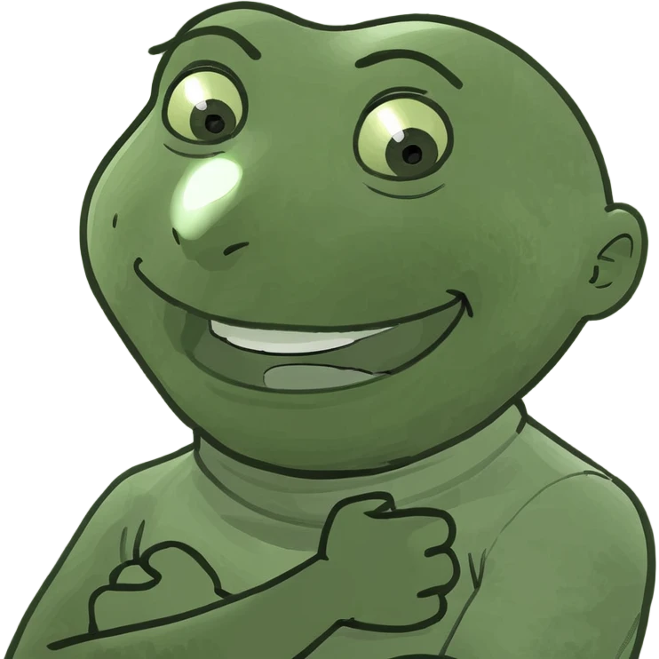 Boy with crossed arms around neck laughing  emoji