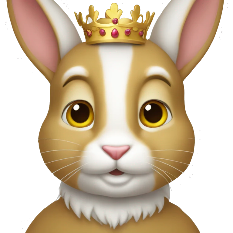 Lapin avec une couronne  emoji