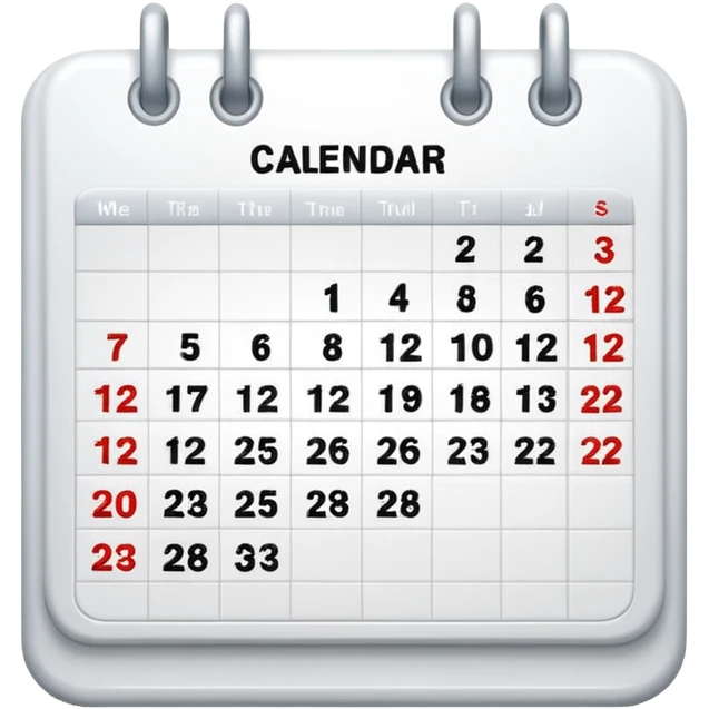 calendar with NO days emoji