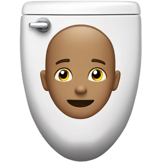 Somebody’s head ￼coming out of a toilet ￼ emoji