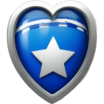 Blue beating heart with police badge emoji