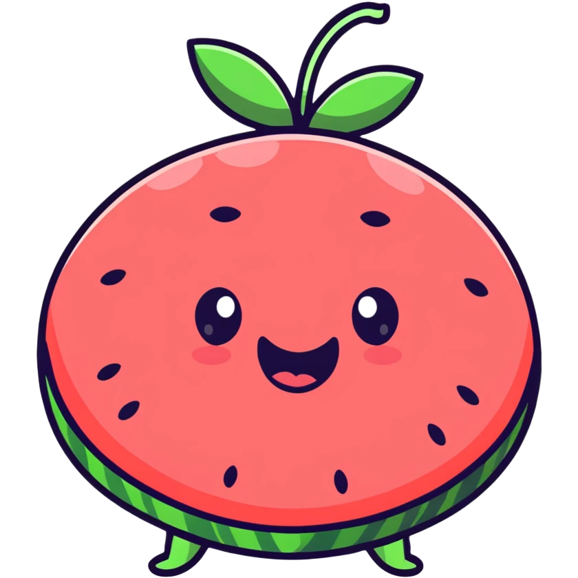 cute cartoon watermelon character emoji