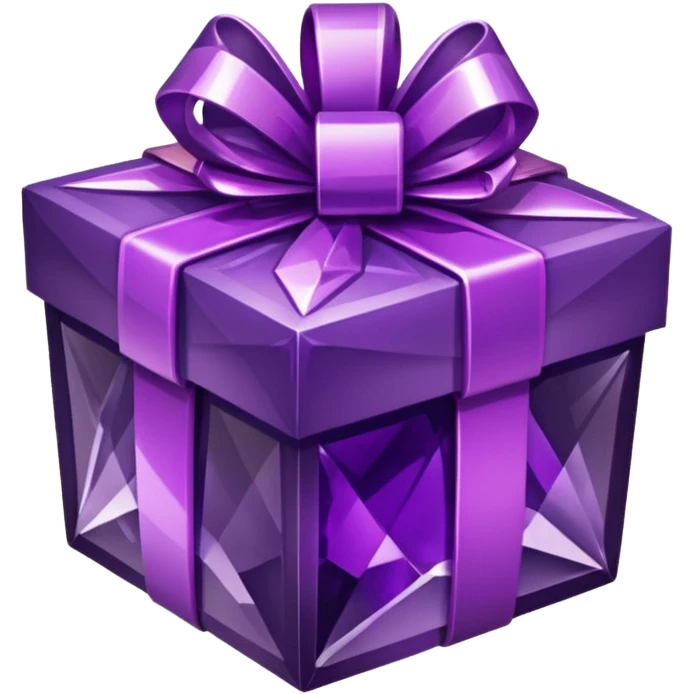  Gift box made of Amethyst emoji
