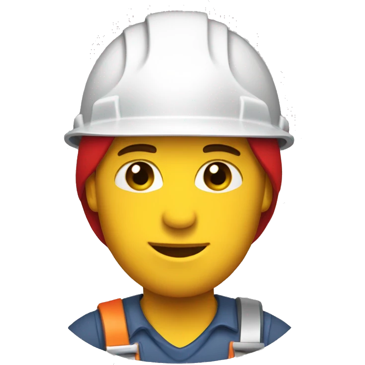 Construction worker red helmet emoji