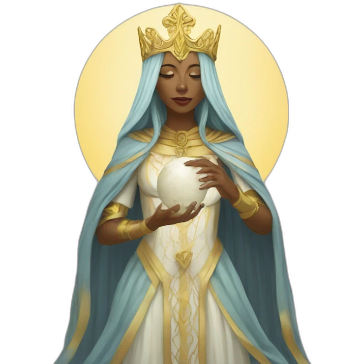 Tarot card the high priestess emoji