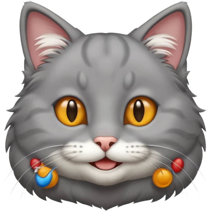 gray cat smile emoji