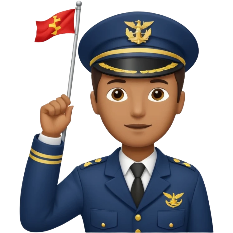 lighthouse Keeper raising signal flag emoji