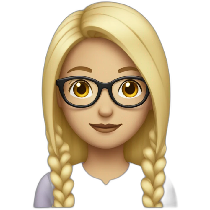a blonde girl with two pairs of glasses emoji