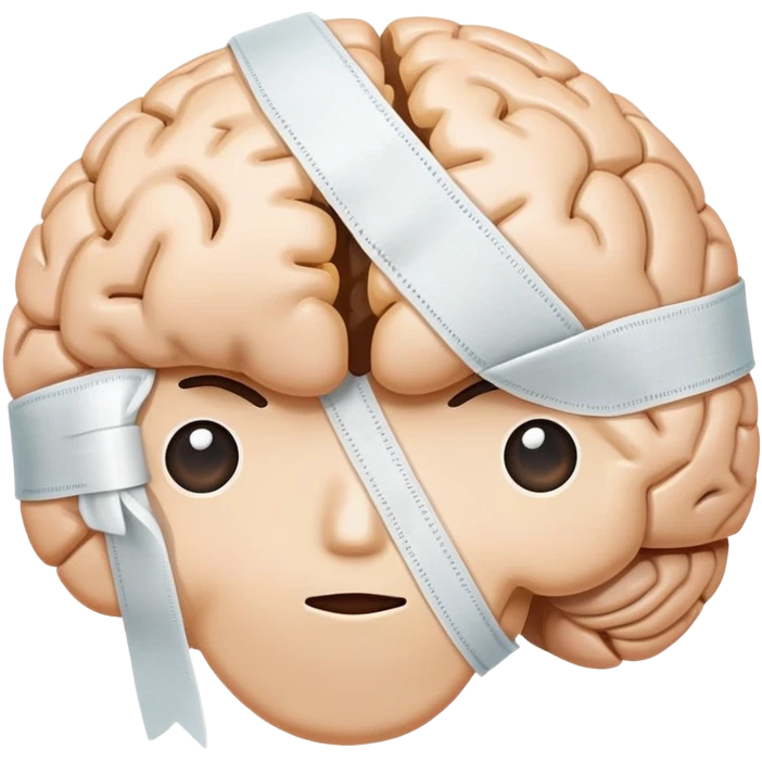 brain wrapped in a bandage emoji