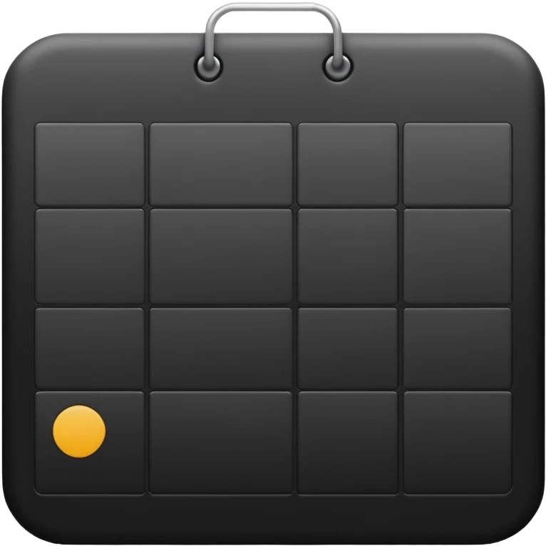 black calendar without numbers emoji