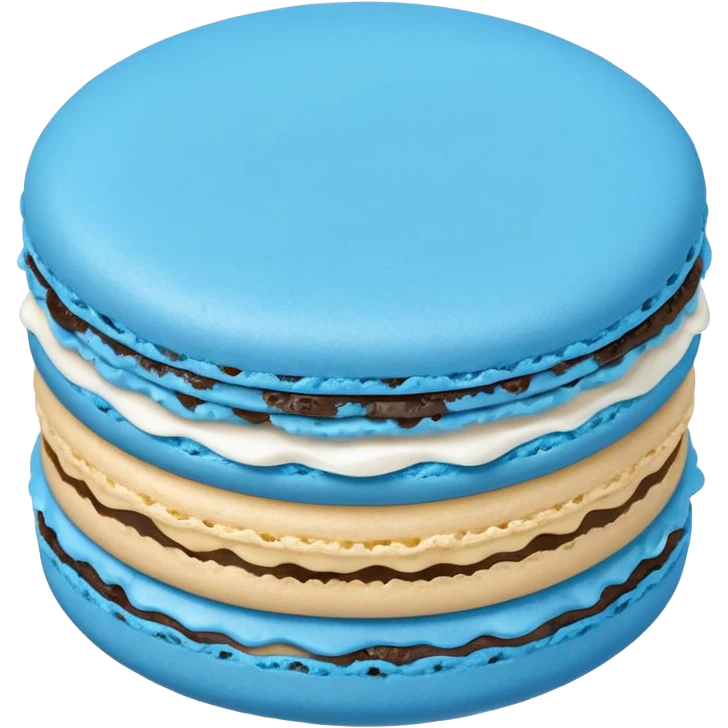 One blue macaron emoji