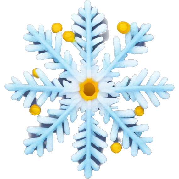 Snowflake made with flowers emoji