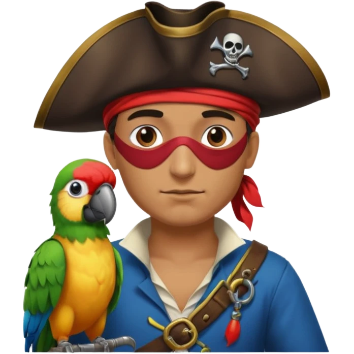 pirate and parrot emoji