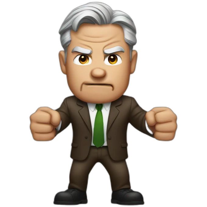 Jerome powell angry holding hand up emoji
