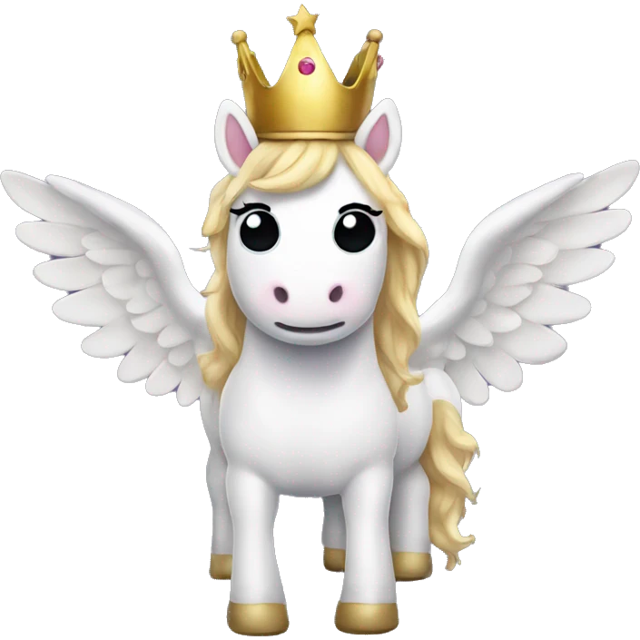 Unicorn with wings and a crown emoji
