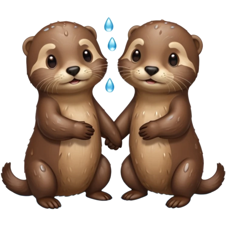 Otters holding hands  emoji