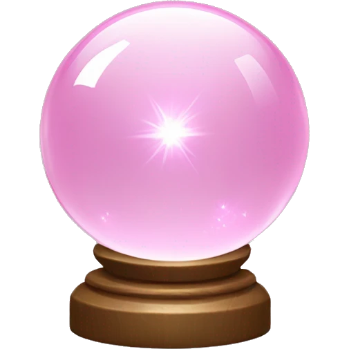 Light pink magic crystal ball emoji