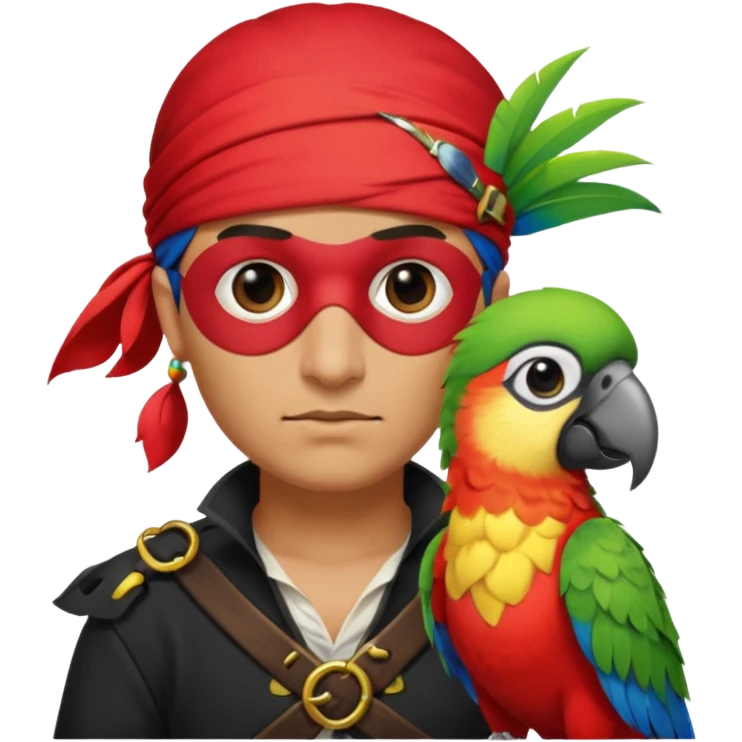 pirate and parrot emoji
