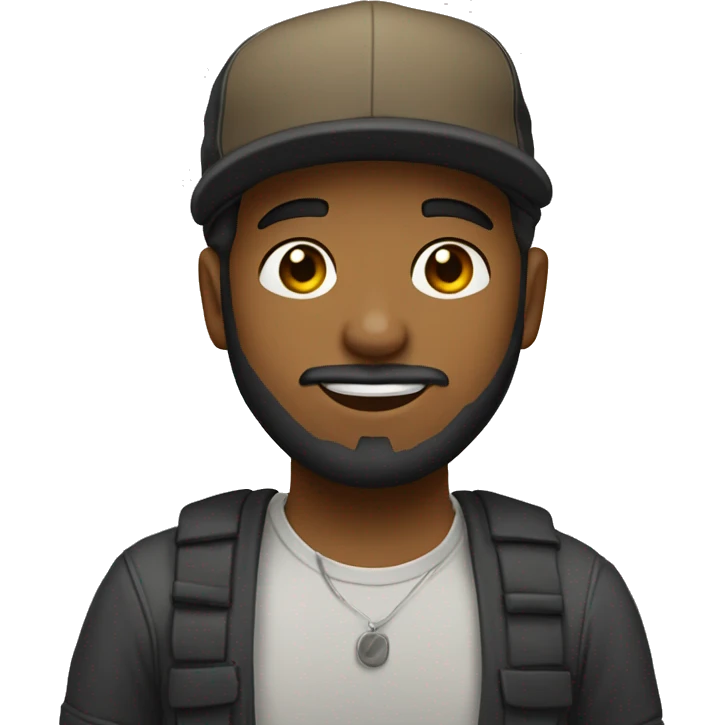 Ltino 24 years old, with full beard. A hat. And wearing tn shoes emoji