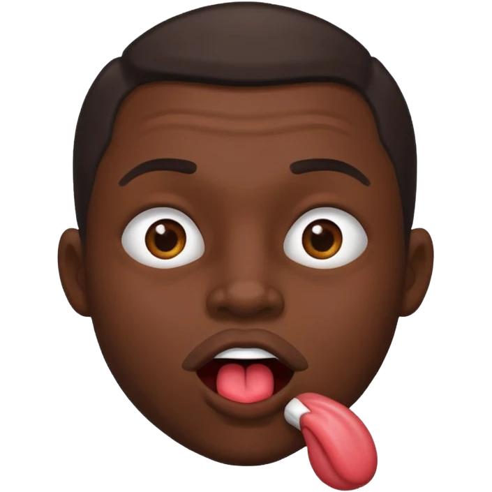 un homme qui se lèche les babines avec un regard malicieux en coin emoji