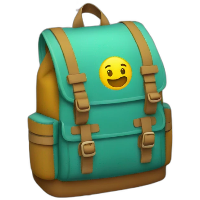 Colorful backpack emoji