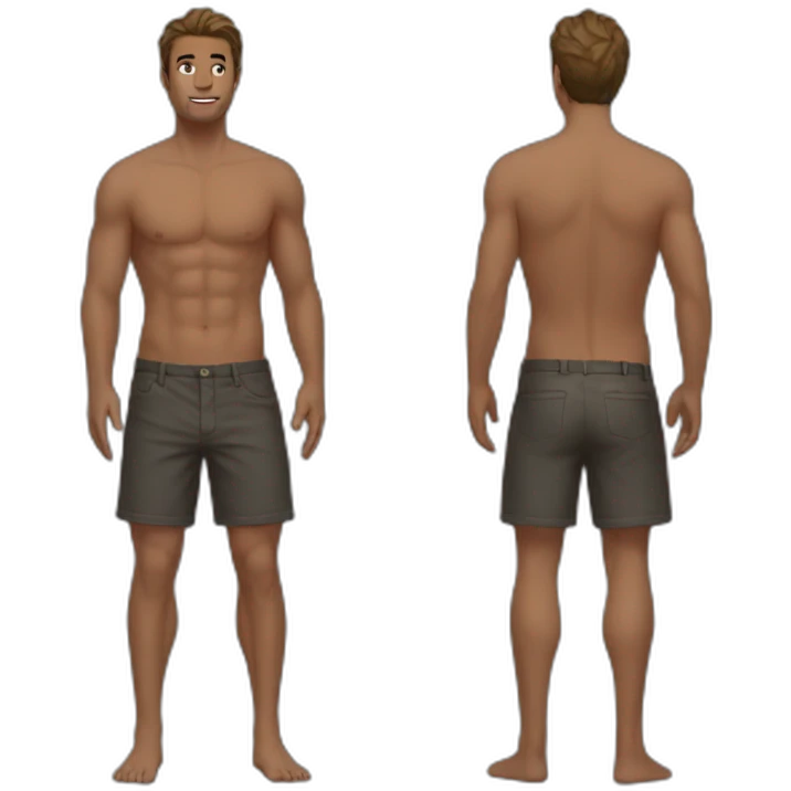 Hot man back emoji