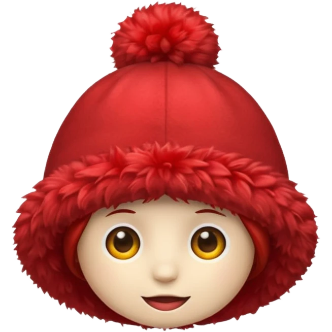 red fluffy hat(just hat) emoji