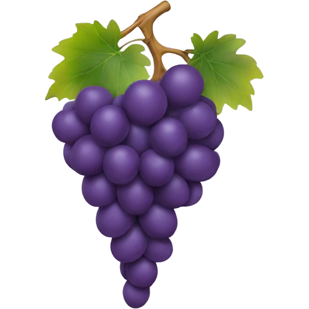 Grape with human nose emoji