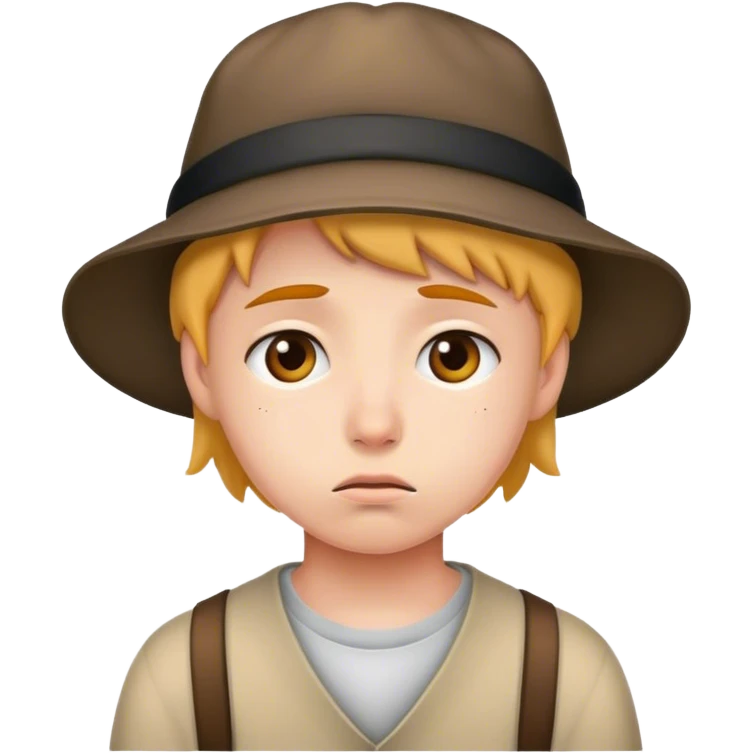sad student hat emoji