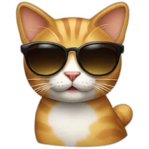 Cat with sunglasses emoji