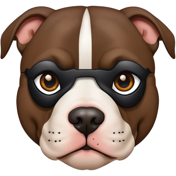 pitbull with dark fur eye patch emoji