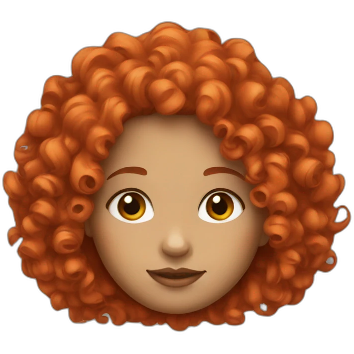 Red head curly girl emoji
