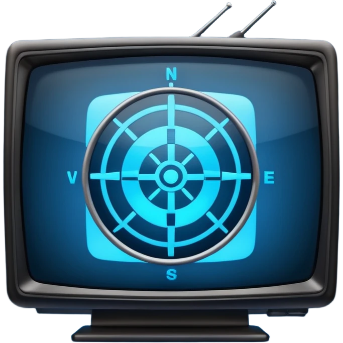 TV screen with crosshairs emoji