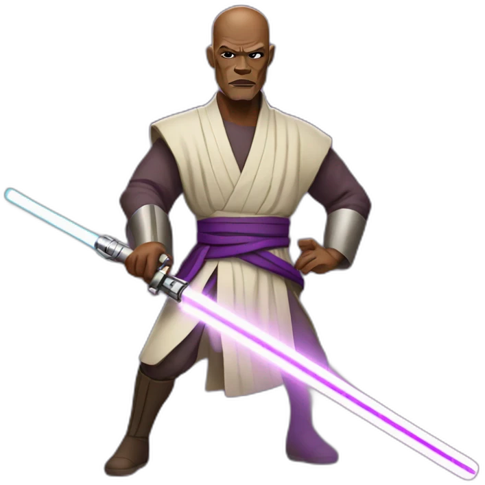 mace windu with purple light saber emoji