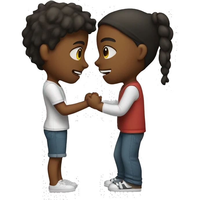 Boy and girl breaking up emoji