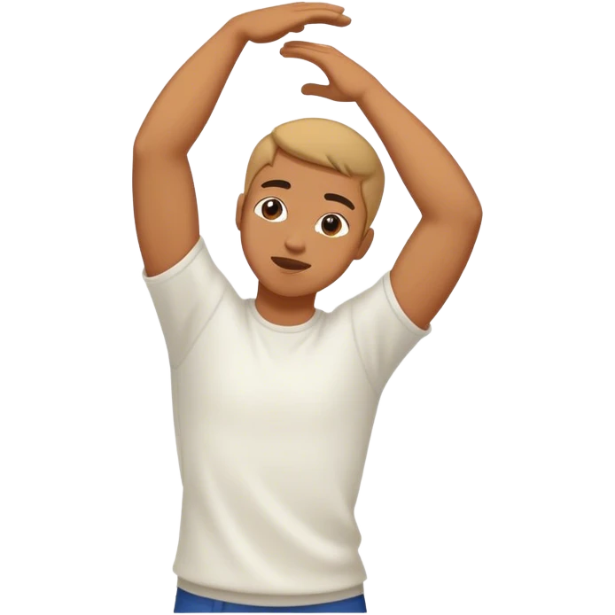 person dabing with arms emoji