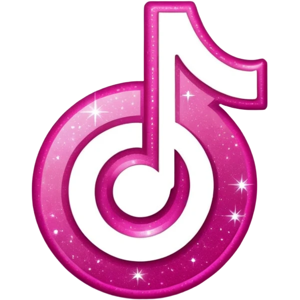 glitter pink logo TikTok emoji