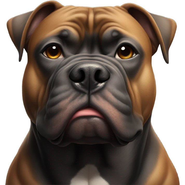 Black american bully smoking emoji