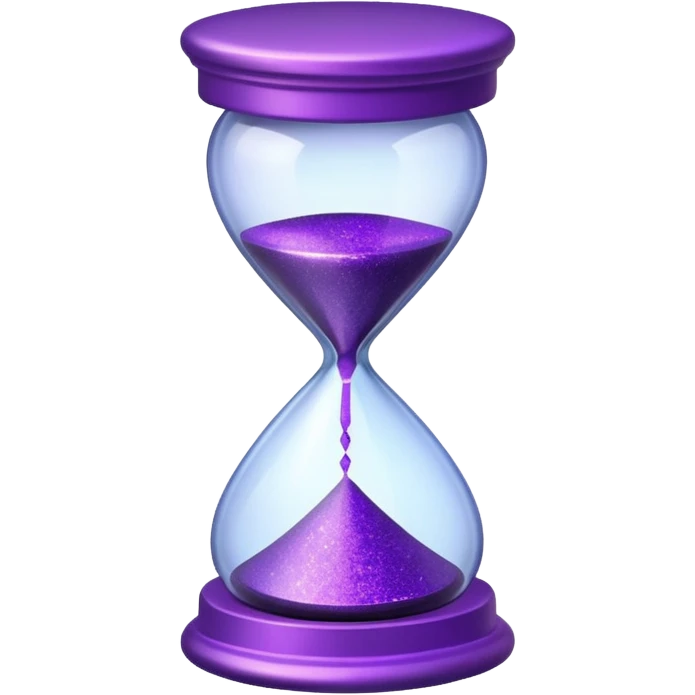 glitter purple hourglass emoji