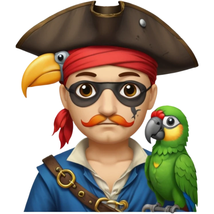 pirate and parrot emoji