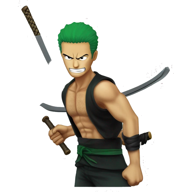 Roronoa zoro qui découpe bardela emoji