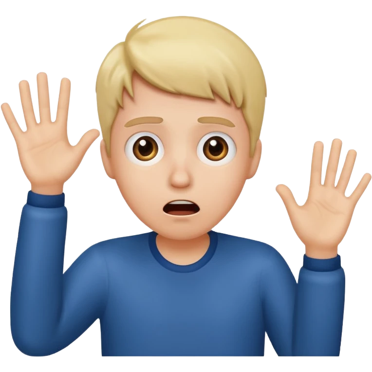 Shocked face with hand up emoji